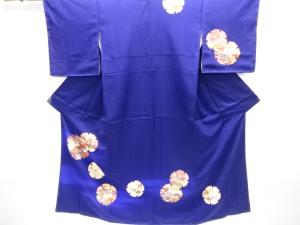 未使用品　雪輪に時代人物・花模様刺繍訪問着